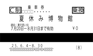 夏休み博物館　入館チケット